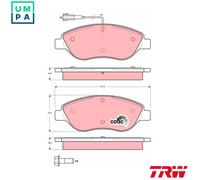 BRAKE PAD SET DISC BRAKE GDB1484 FOR ALFA ROMEO FIAT BRAVO/II STILO/Multi 1.4L