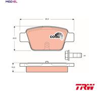 BRAKE PAD SET DISC BRAKE GDB1485 FOR ALFA ROMEO FIAT BRAVO/Van/II MULTIPLA 1.2L