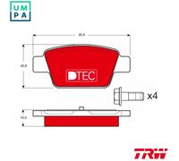 Brake pads GDB1485DTE TRW for FIAT ALFA ROMEO LANCIA