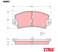 BRAKE PAD SET DISC BRAKE GDB149 FOR RENAULT 12/Break/Variable 25 ESPACE/II/Mk