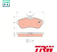 BRAKE PAD SET DISC BRAKE GDB1496 FOR CITROËN C2/ENTERPRISE C3/Pluriel 1.4L 4cyl