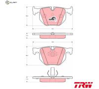 TRW Brake Pad Set GDB1499 – BMW 7 Series (E65/E66/E67) 3.0L – 6753850/6758870
