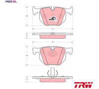 TRW Brake Pad Set GDB1499 – BMW 7 Series (E65/E66/E67) 3.0L – 6753850/6758870
