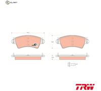 TRW GDB1501 Brake pad set