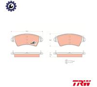 BRAKE PAD SET DISC BRAKE GDB1501 FOR PEUGEOT 206/Hatchback/CC NFU 1.6L 4cyl