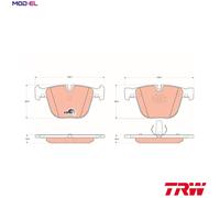 TRW Brake Pad Set GDB1502 - Disc Brake - Fits BMW 5 (E60) 2.5 2003-2005