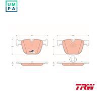 TRW Brake Pad Set GDB1502 - Disc Brake - Fits BMW 5 (E60) 2.5 2003-2005