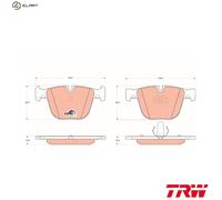 TRW Brake Pad Set GDB1502 - Disc Brake - Fits BMW 5 (E60) 2.5 2003-2005
