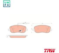 TRW Brake Pads GDB1503 - Disc Brake Set, Fits CITROËN, FIAT, PEUGEOT, LANCIA