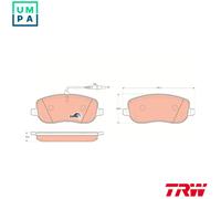 TRW Brake Pads GDB1503 - Disc Brake Set, Fits CITROËN, FIAT, PEUGEOT, LANCIA