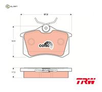 BRAKE PAD SET DISC BRAKE GDB1504 FOR VW SEAT PEUGEOT PARTNER/Box/Body/MPV 807