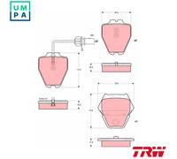 TRW GDB1505 Brake pad set