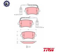 BRAKE PAD SET DISC BRAKE GDB1508 FOR VW BRK/BKL/AYT 3.2L CEXB/CARA/CARB 3.0L