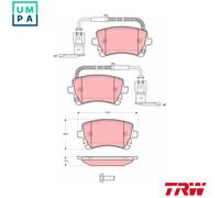 TRW Disc Brake Pad Set GDB1508 - Fits VW Phaeton (BAN/AYT/BKL/CEXB)