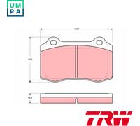 BRAKE PAD SET DISC BRAKE GDB1513 FOR DS CITROËN DS3/Convertible JAGUAR 1.6L 3cyl