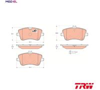 TRW GDB1514 Brake pad set