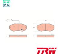 BRAKE PAD SET DISC BRAKE GDB1517 FOR FIAT DUCATO/Van/Bus/Platform/Chassis 2.0L