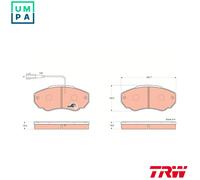 TRW GDB1517 Brake pad set