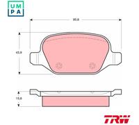 BRAKE PAD SET DISC BRAKE GDB1520 FOR ALFA ROMEO 932A2/937A1.000AR32310 2.0L 4cyl
