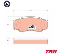BRAKE PAD SET DISC BRAKE GDB1521 FOR PEUGEOT BOXER/Platform/Chassis/Van/FURGON