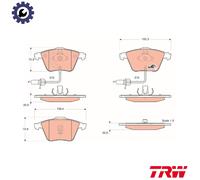 TRW Brake Pads Set GDB1528 - Front fits Audi A6 C5 2.4 (1997-2005) - 4B0698151AD/4B0698151AC