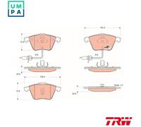 TRW Brake Pads Set GDB1528 - Front fits Audi A6 C5 2.4 (1997-2005) - 4B0698151AD/4B0698151AC