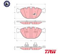 TRW Brake Pad Set GDB1529 - Disc Brake for BMW X5 E53 (M62B46 4.6L, N62B44A, M62B44)