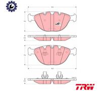 TRW Brake Pad Set GDB1529 - Disc Brake for BMW X5 E53 (M62B46 4.6L, N62B44A, M62B44)