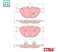 TRW Brake Pad Set GDB1529 - Disc Brake for BMW X5 E53 (M62B46 4.6L, N62B44A, M62B44)
