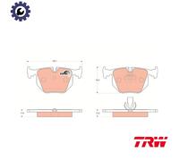 TRW GDB1530 Brake Pad Set, disc brake for ALPINA,BMW