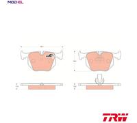 TRW GDB1530 Brake Pad Set, disc brake for ALPINA,BMW