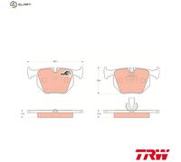 TRW Brake Pad Set GDB1530 - Disc Brake for ALPINA, BMW (3, 5, 7, X3, X5)