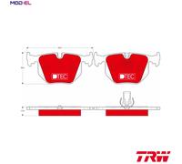 BRAKE PAD SET DISC BRAKE GDB1530DTE FOR ALPINA BMW 7/E38 Z4/E86/Roadster/E85