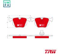 BRAKE PAD SET DISC BRAKE GDB1530DTE FOR ALPINA BMW 7/E38 Z4/E86/Roadster/E85