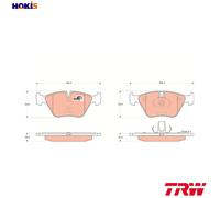 Brake pads GDB1531 TRW for BMW MG