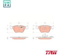 Brake pads GDB1531 TRW for BMW MG