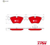 TRW Disc Brake Pad Set GDB1531DTE - Fits BMW X3 E83, MG; Engines N47/D20C/M57/M54