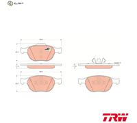 TRW Brake Pad Set GDB1532 - Front Disc Brake - Fits Ford Fiesta, Focus, KA