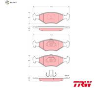 BRAKE PAD SET DISC BRAKE GDB1533 FOR FIAT 176A8.000 178E2.000/B5.000 1.2L 4cyl