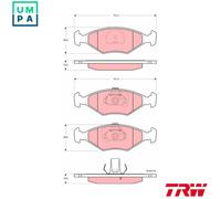 BRAKE PAD SET DISC BRAKE GDB1533 FOR FIAT 176A8.000 178E2.000/B5.000 1.2L 4cyl