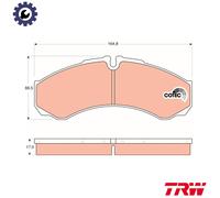 BRAKE PAD SET DISC BRAKE GDB1534 FOR IVECO DAILY/SCUDATO/III/Bus/Van 3.0L 4cyl