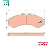 TRW Brake Pads GDB1534 for IVECO DAILY II Van / DAILY II Platform Chassis