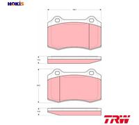 BRAKE PAD SET DISC BRAKE GDB1537 FOR DAIMLER JAGUAR Vanden/Plas XJ/ESPORTIVO