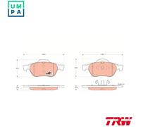 TRW GDB1540 Brake pad set