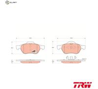 TRW GDB1540 Brake pad set