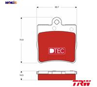 BRAKE PAD SET DISC BRAKE GDB1545DTE FOR MERCEDES-BENZ C-CLASS/Sportcoupe SLK