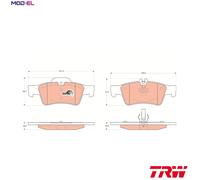 BRAKE PAD SET DISC BRAKE GDB1546 FOR MERCEDES-BENZ LASS SL E-CLASS CLS 2.1L