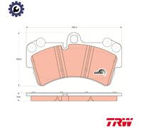 BRAKE PAD SET DISC BRAKE GDB1548 FOR VW BHL/BHK 3.6L 6cyl TOUAREG