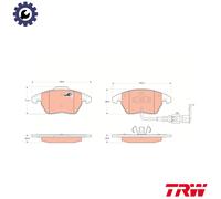 TRW Brake Pads GDB1550 Audi A1 (8X1)(2010->) 1.2 - 63Kw 85Hp TFSI (CBZA)