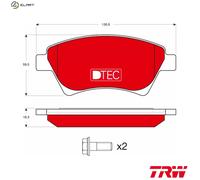 TRW Brake Pad Set GDB1552DTE - Disc Brake for Renault SCENIC II (JM0/1_) 1.6 2005-2008